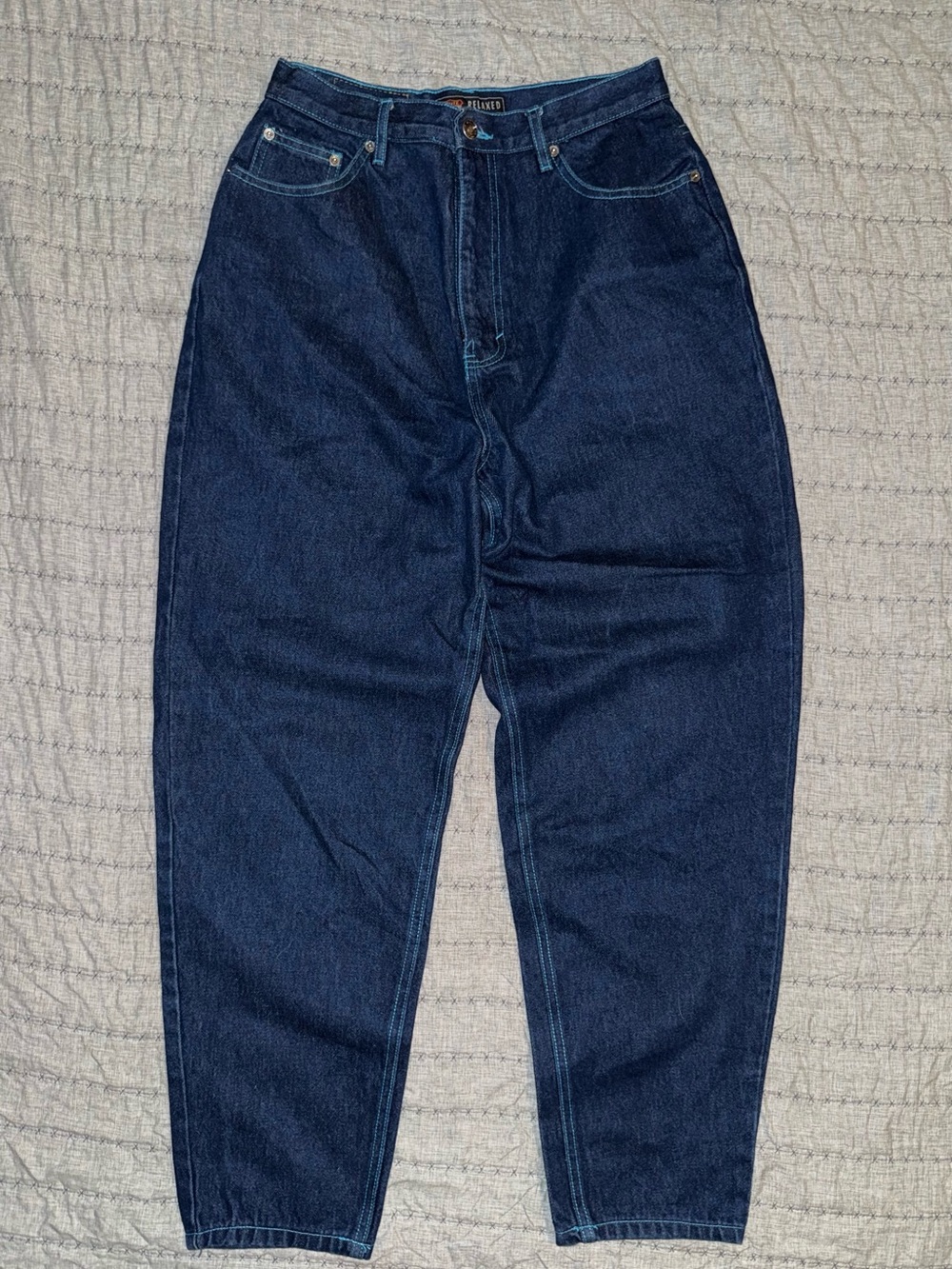 Route 66 Dark Wash Relaxed Fit Tapered Leg Denim Jeans Women's Size 11/14